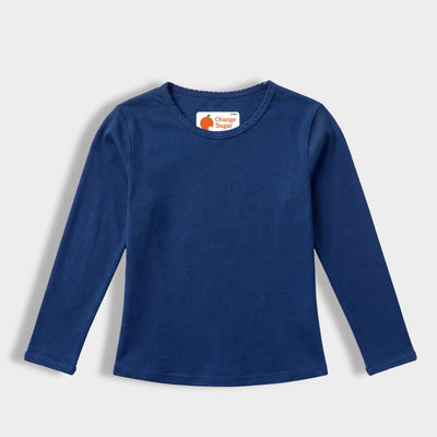 Full Sleeves Girls Top | Diesel Blue