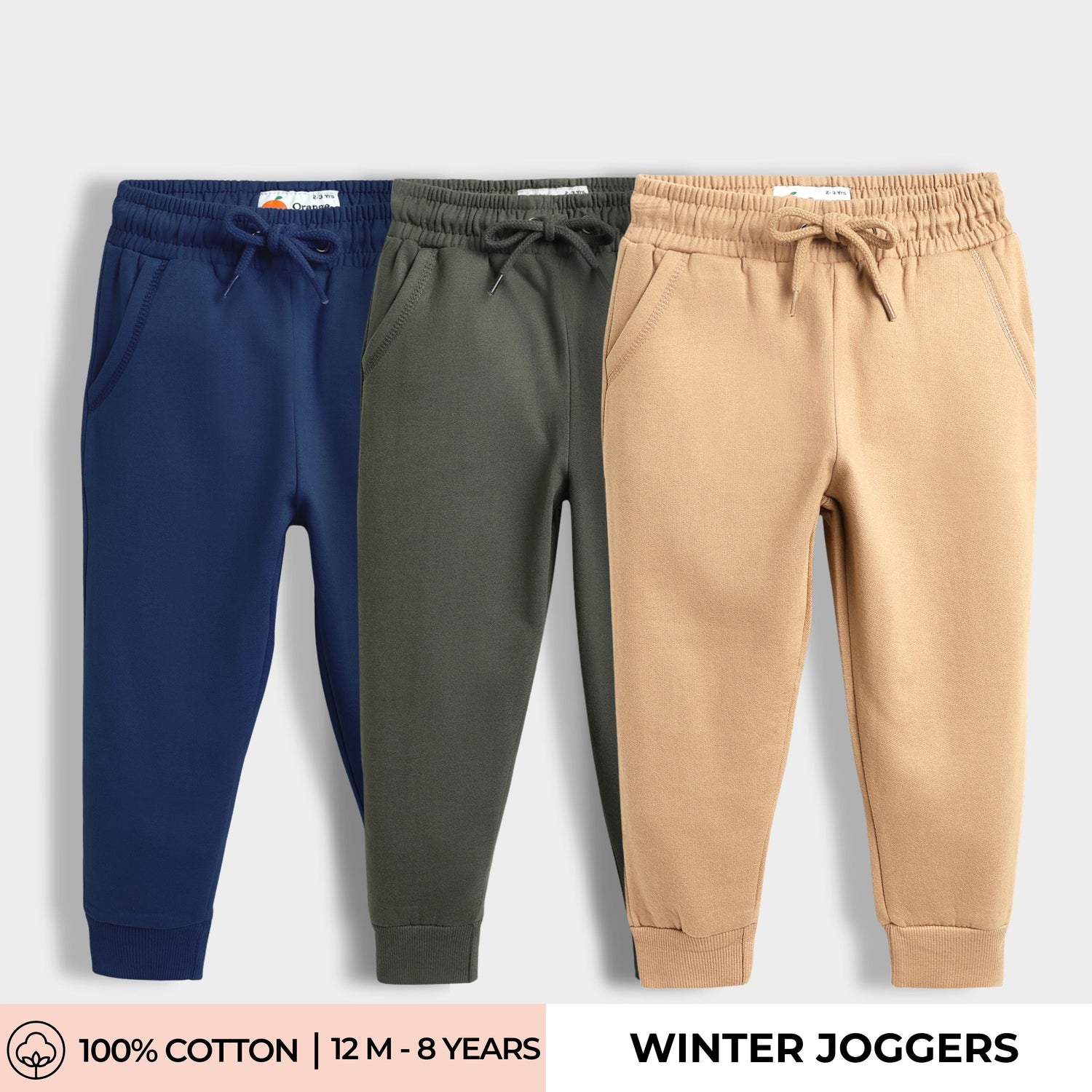 3 Pcs Winter Joggers | Diesel Blue, Green, Brown