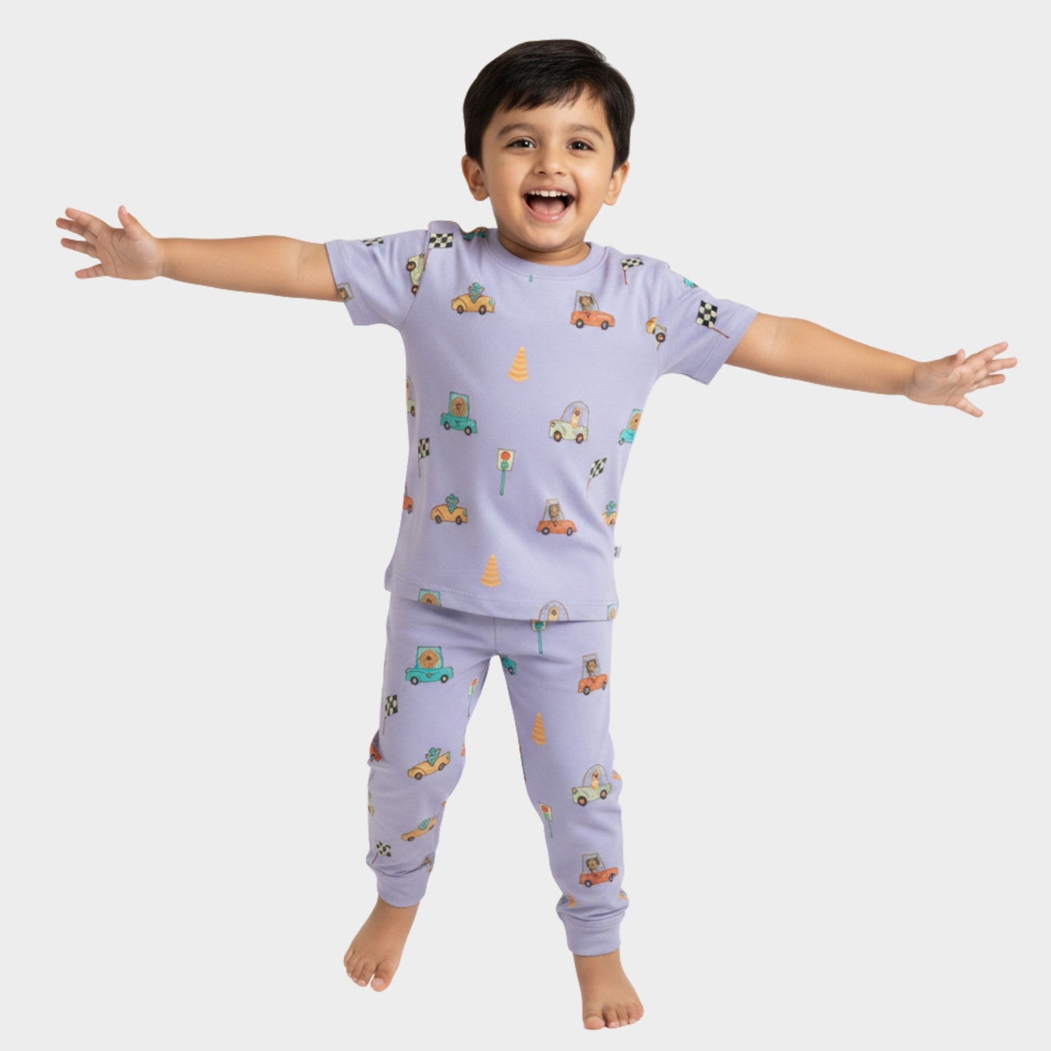 Half Sleeves Unisex Co-ord Set | Racing Cars