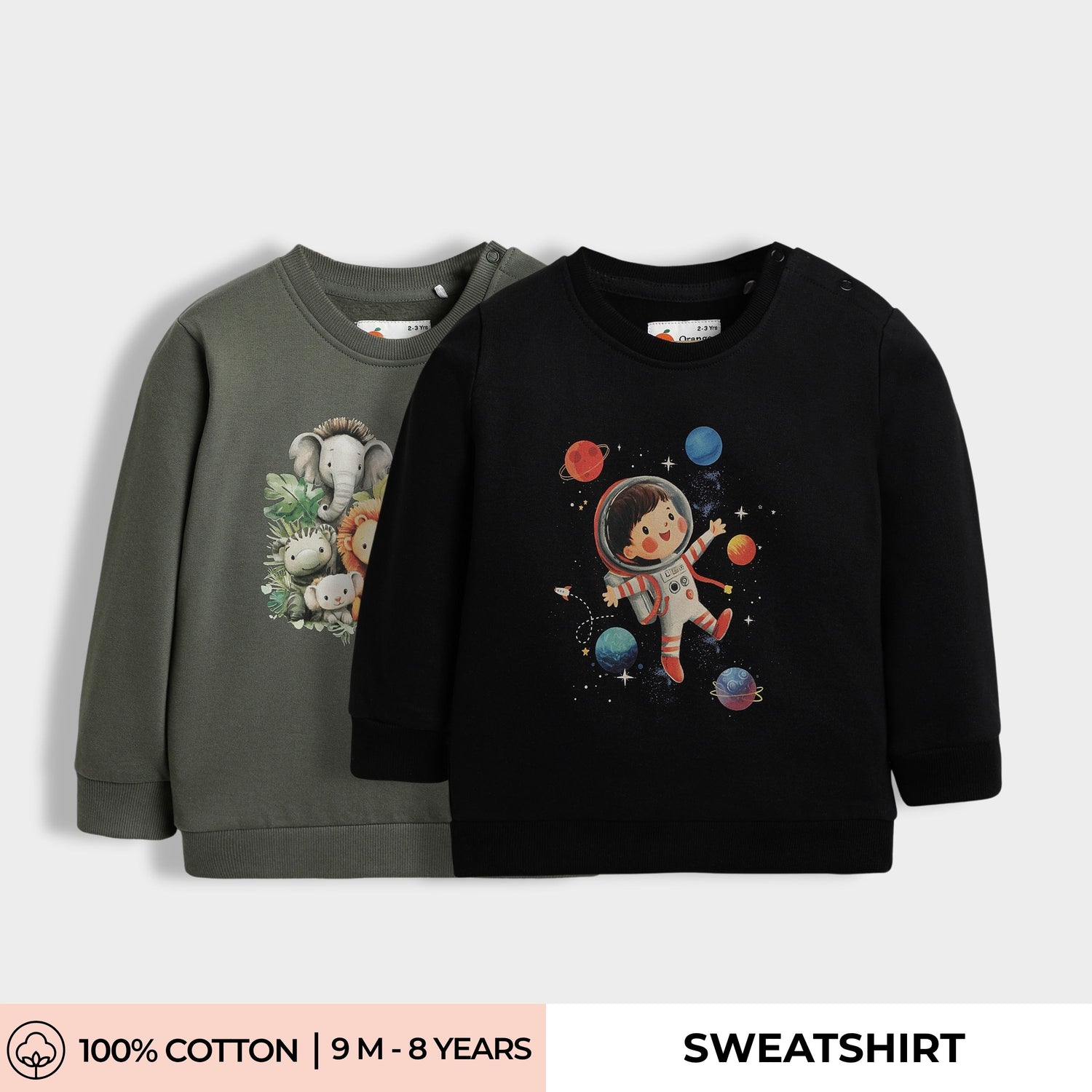 2 Pack Sweatshirts | Wild Pals, Space Kid