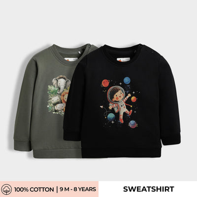 2 Pack Sweatshirts | Wild Pals, Space Kid