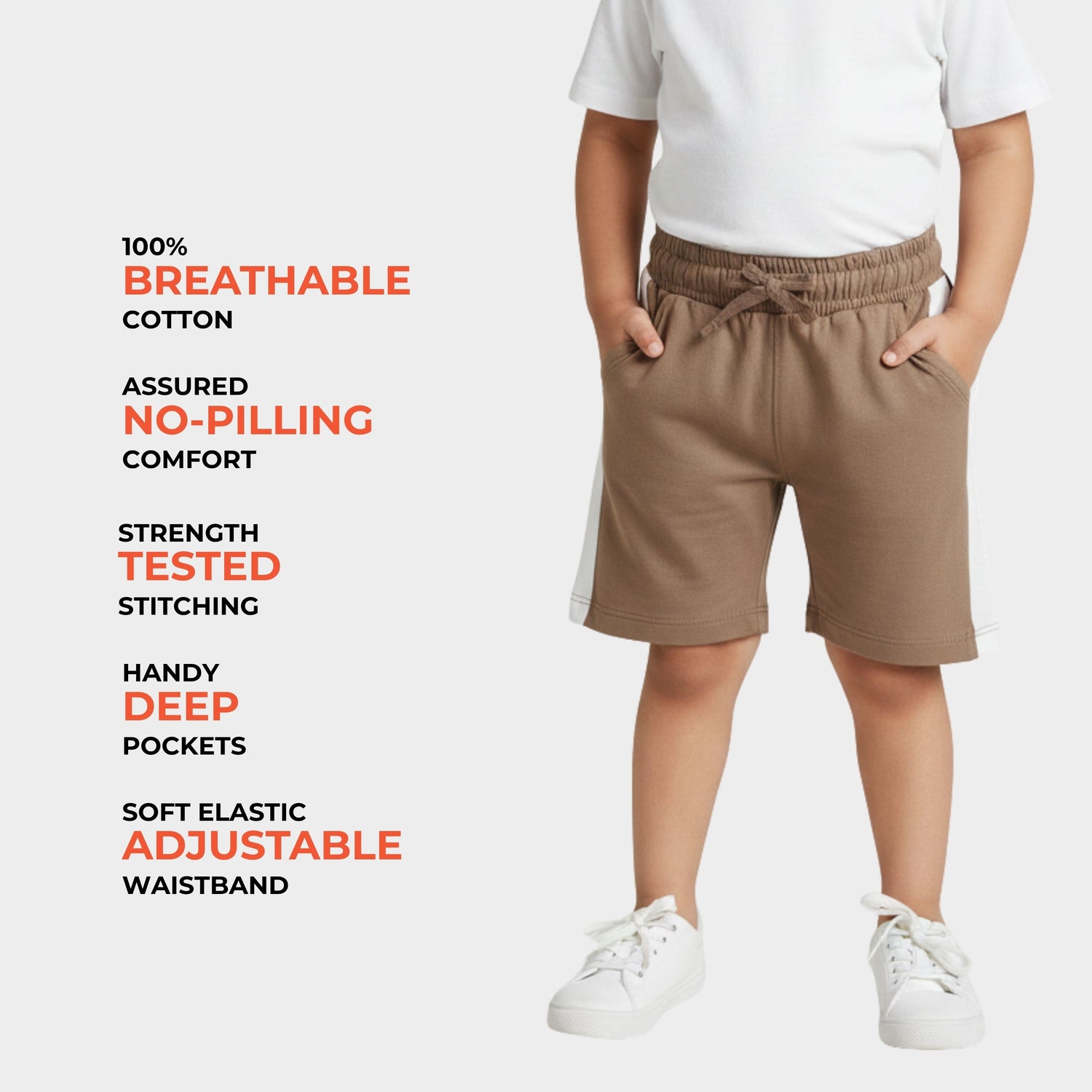 Cotton Shorts | Biscuit Brown