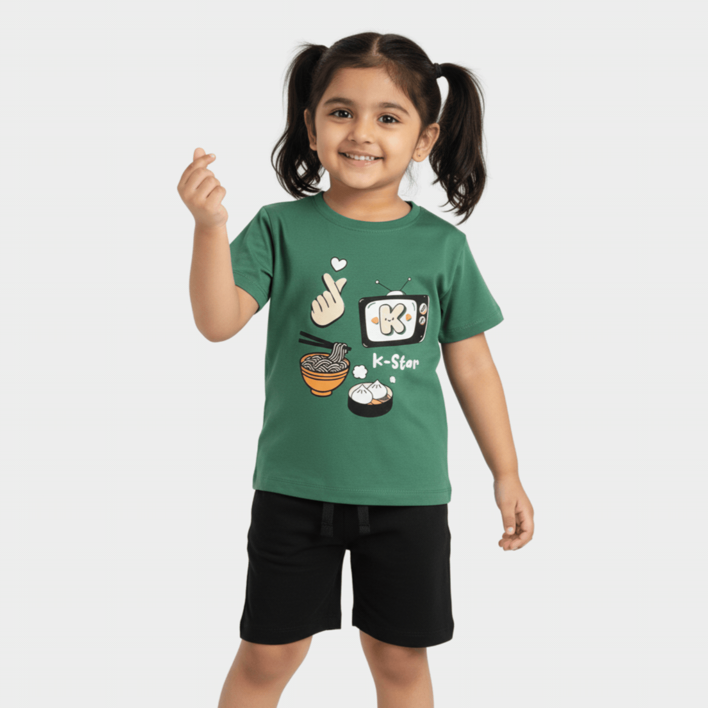 T-Shirt & Shorts Unisex Co-ord Set | Korea Love