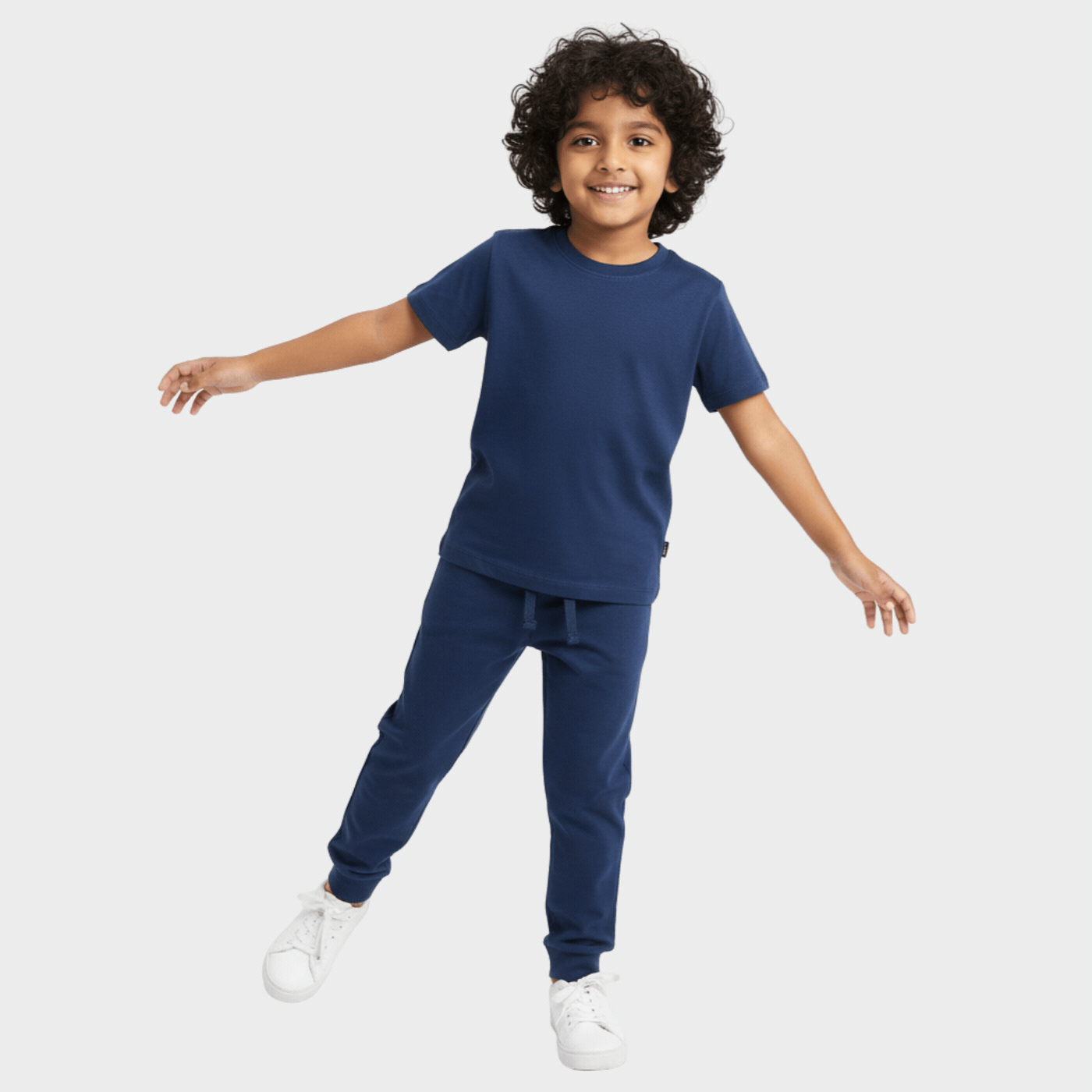 Half Sleeves Unisex T-Shirt & Joggers Set | Royal Blue