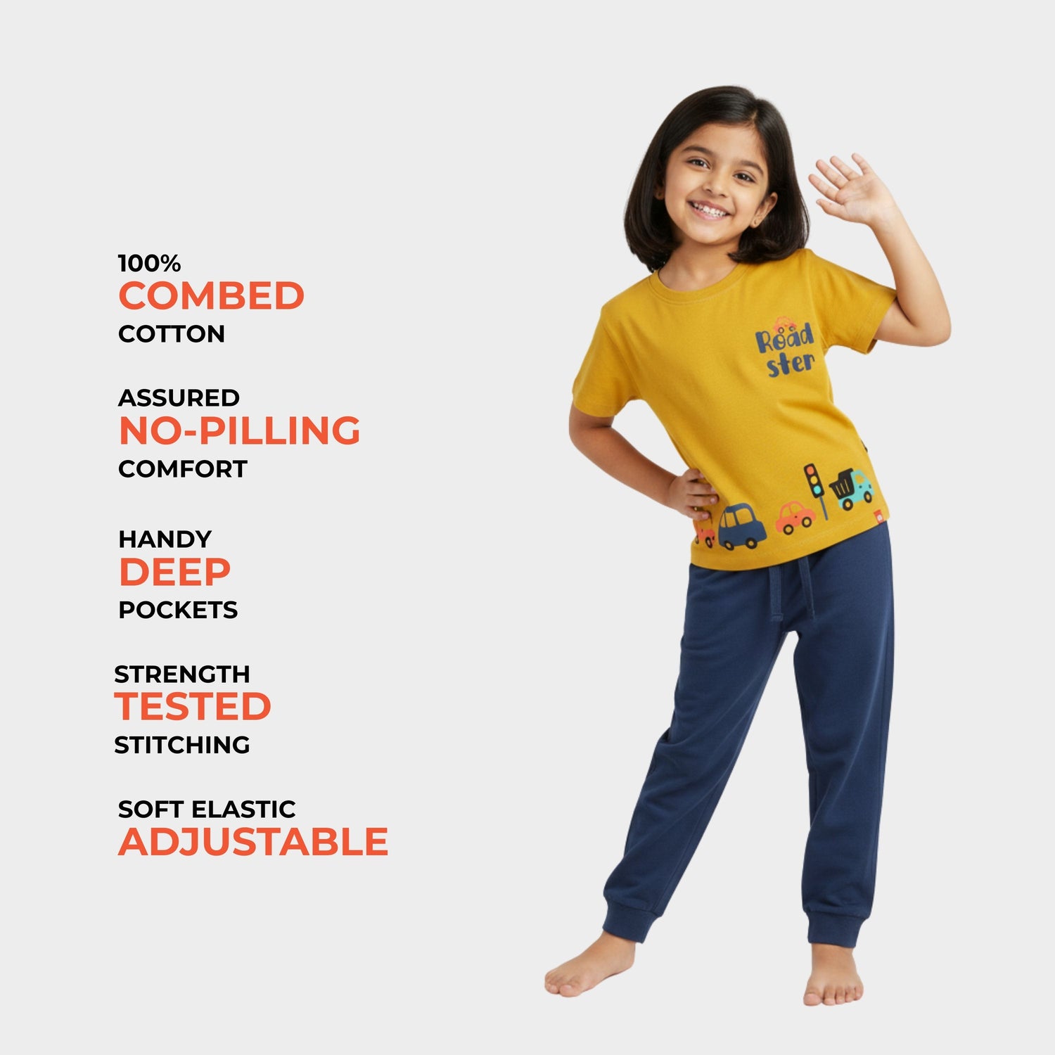 3 Pack Half Sleeves Unisex T-Shirt & Joggers Set | Fearless Lion, Plane Ride, Road Trip