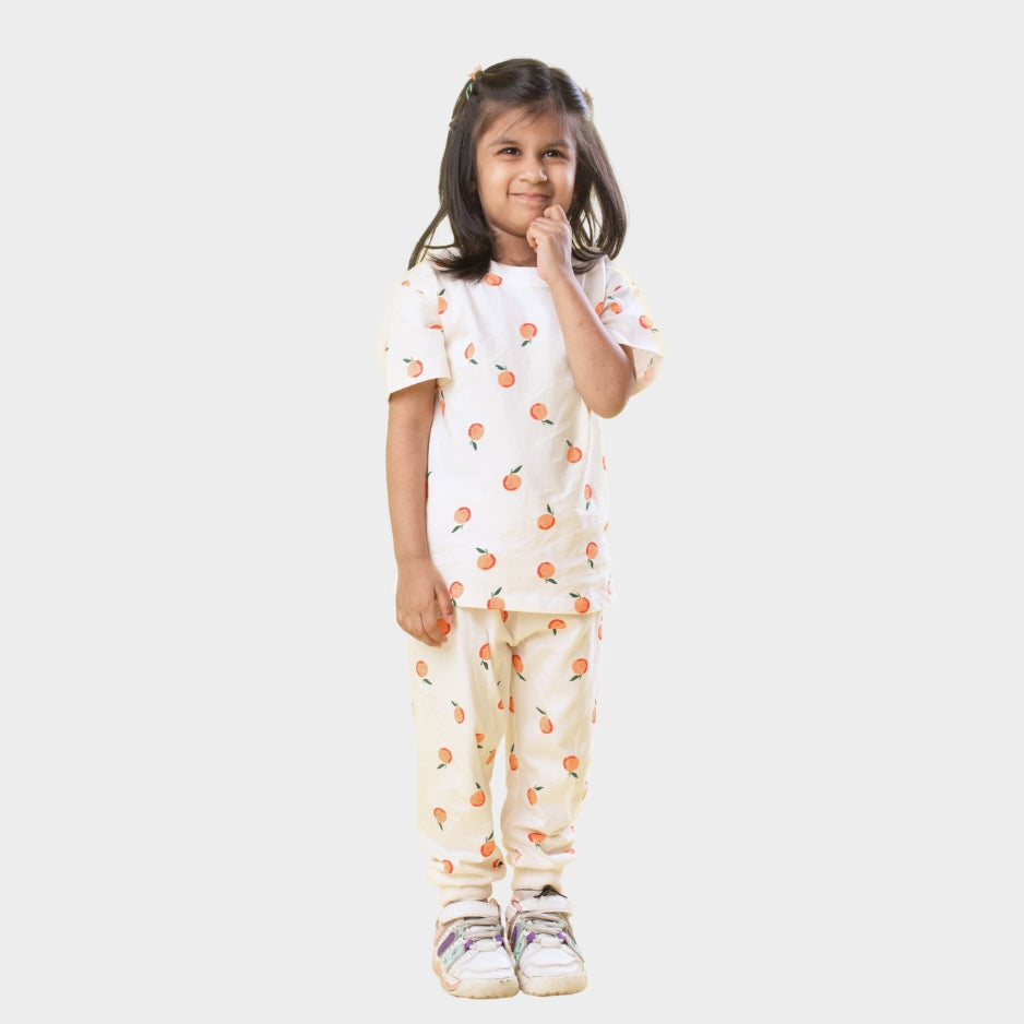 Half Sleeves Unisex Co-ord Set | Orange Heaven