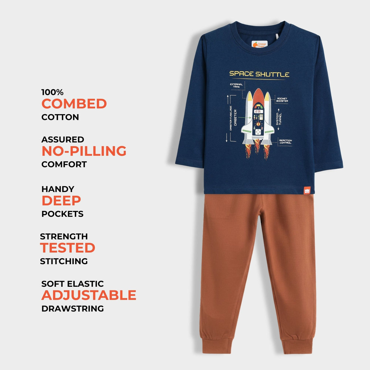 3 Pack Full Sleeves Unisex Co-ord Set | Space Shuttle, Super Fixer, Peek A Boo