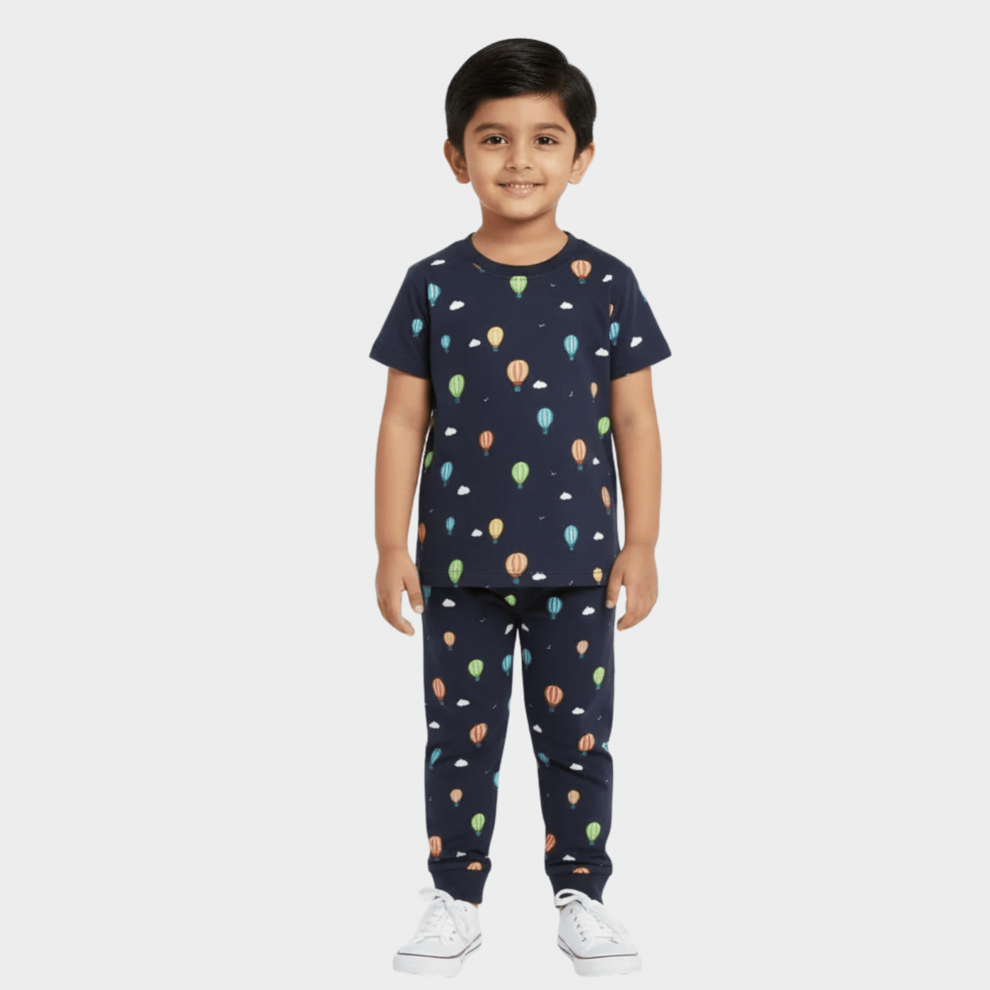Half Sleeves Unisex Co-ord Set | Hot Air Balloon