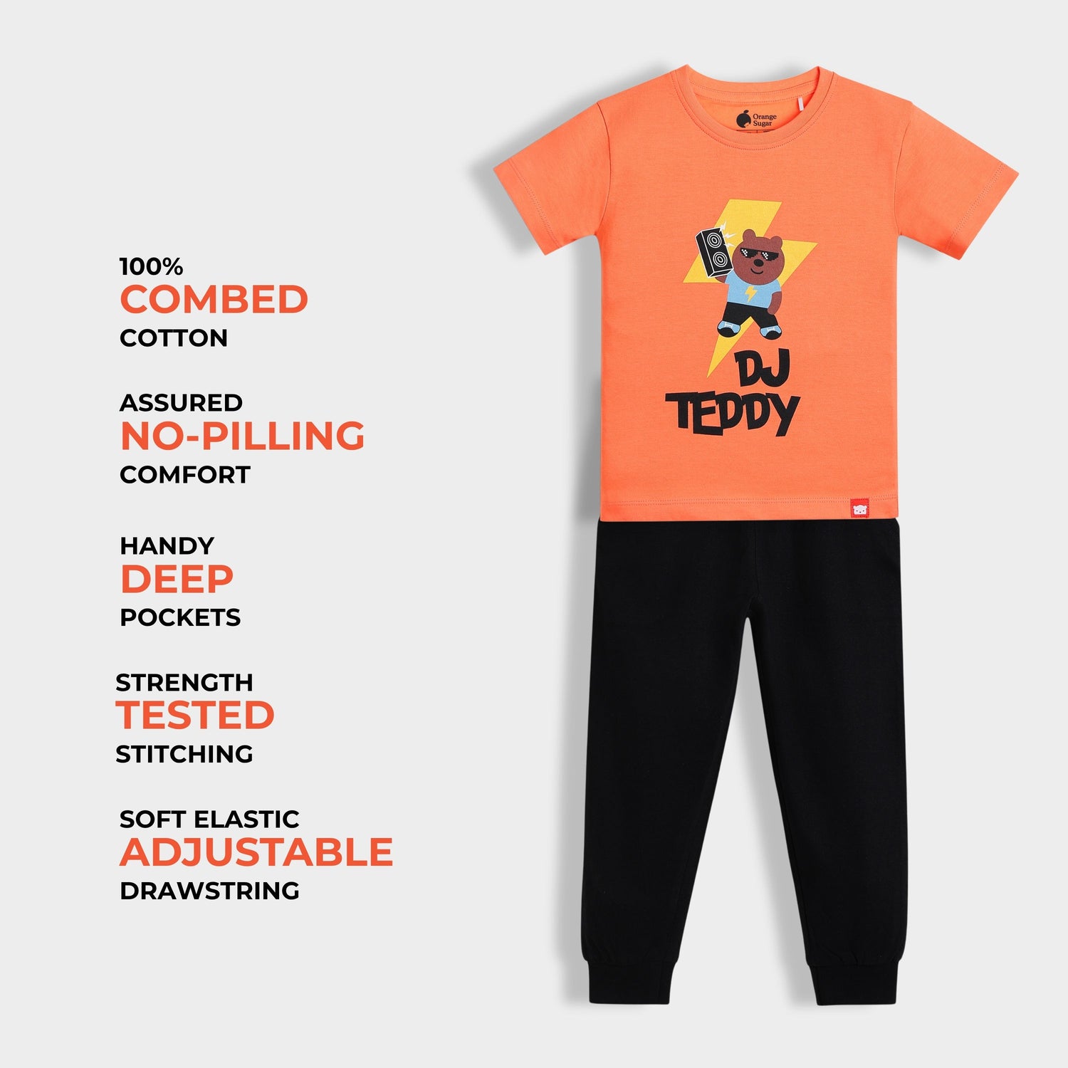 Half Sleeves Unisex T-Shirt & Joggers Set | DJ Teddy