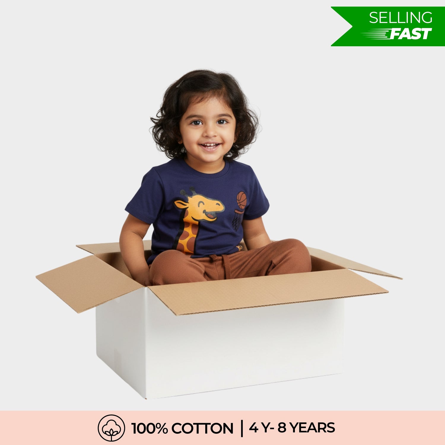 Half Sleeves Unisex T-Shirt & Joggers Set | Sporty Giraffe