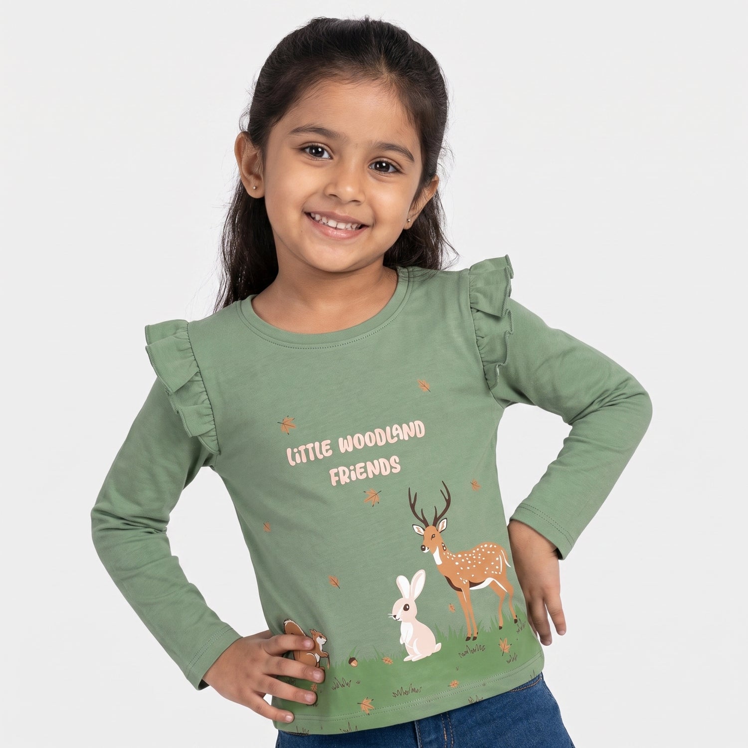 Full Sleeves Girls Top | Forest Friend