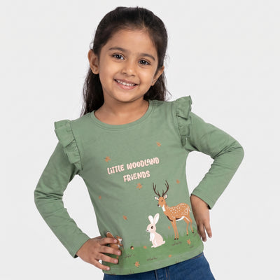 Full Sleeves Girls Top | Forest Friend
