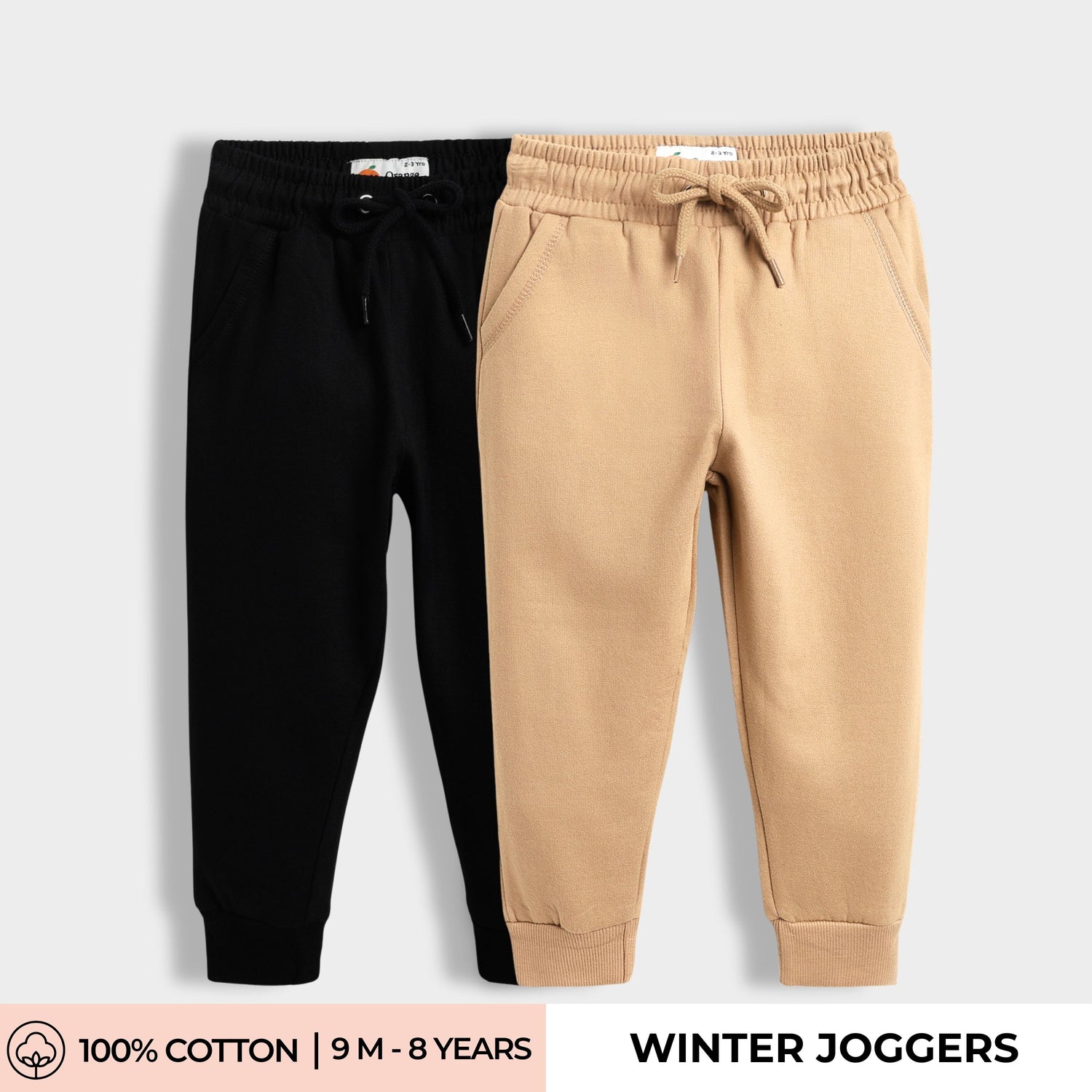 2 Pcs Winter Joggers | Black, Brown