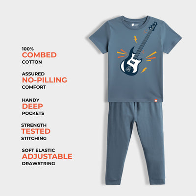 Half Sleeves Unisex T-Shirt & Joggers Set | Little Rockstar