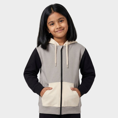 Winter Unisex Hoodies | Colour Block Grey