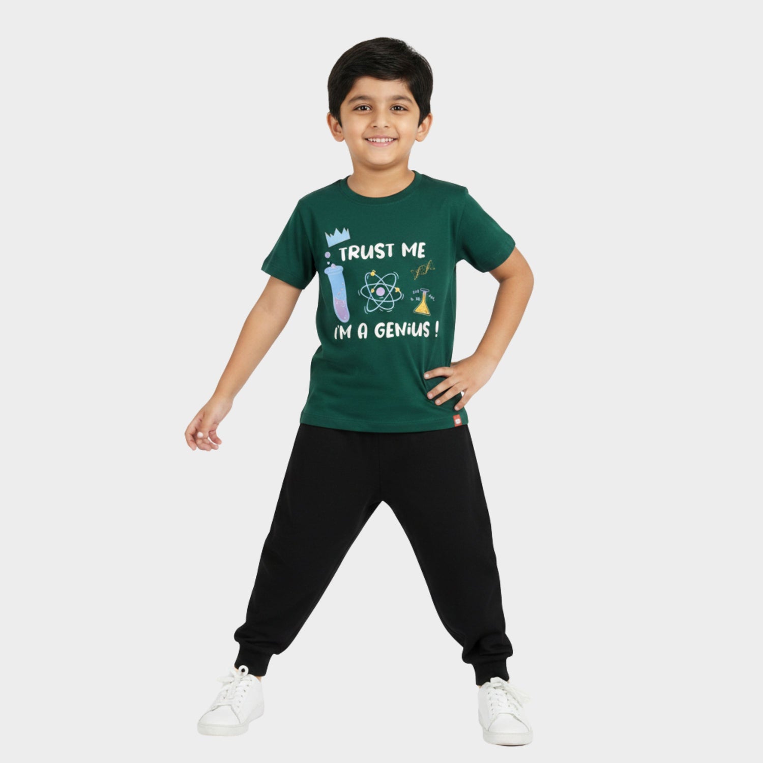 Half Sleeves Unisex T-Shirt & Joggers Set | I Am Genius