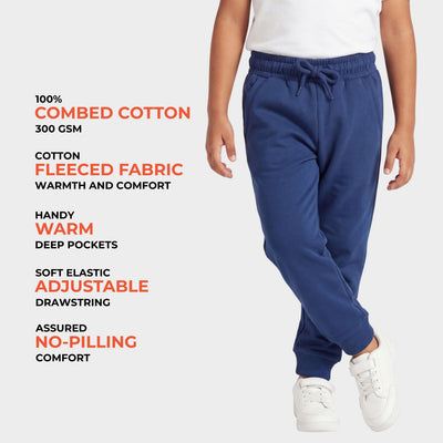 3 Pcs Winter Fleece Joggers | Green, Diesel Blue, Black