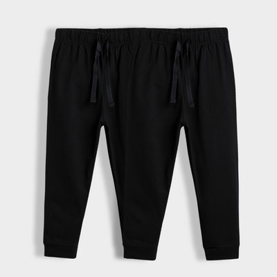 2 Pcs Cotton Joggers | Black