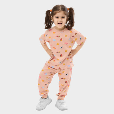 Half Sleeves Unisex Co-ord Set | Farm Animals