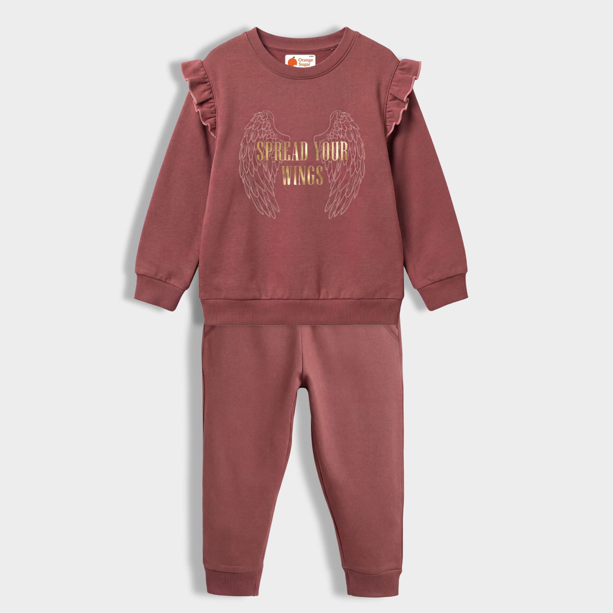 Girls Sweatshirt & Joggers Set | Spread Your Wings – orangesugar