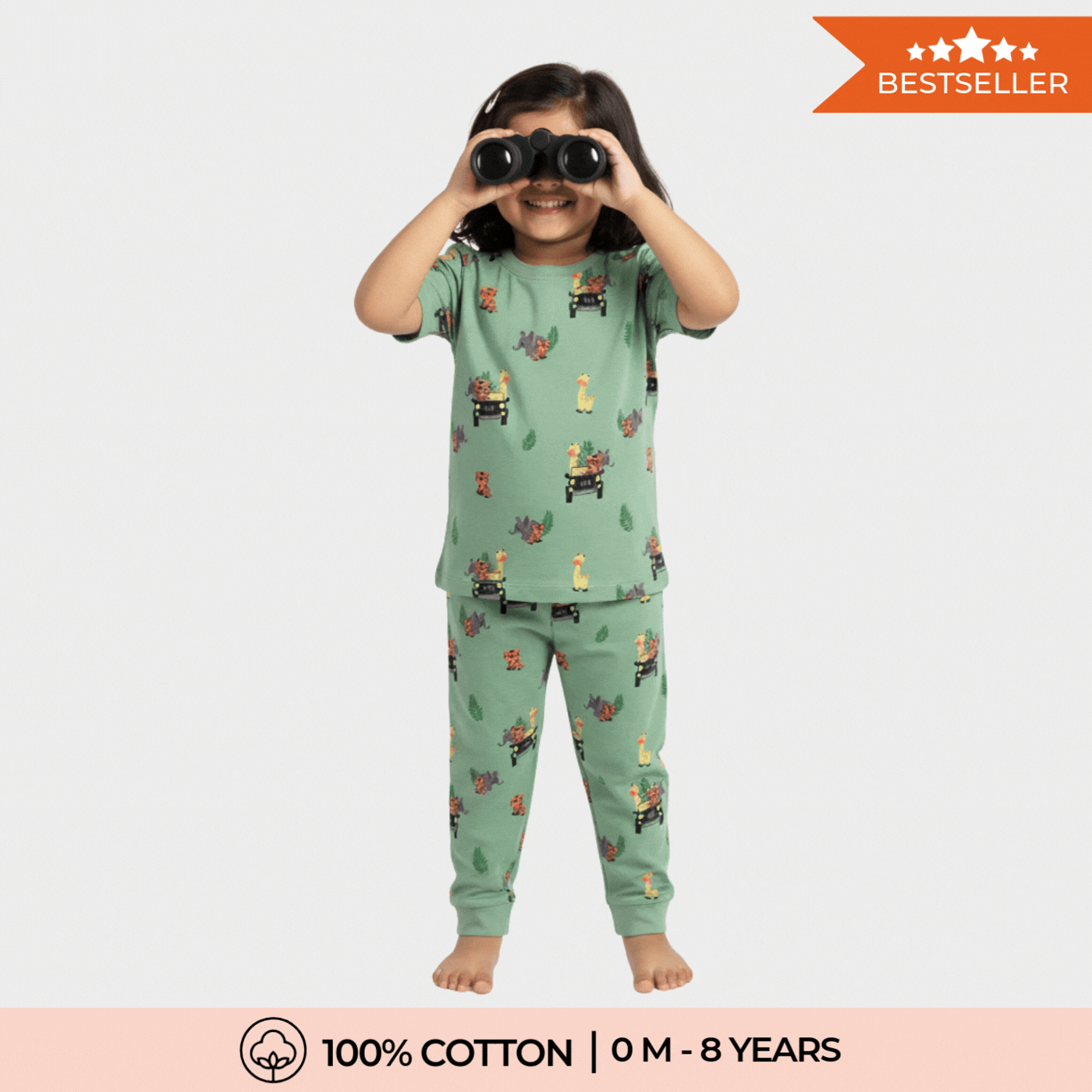 Half Sleeves Unisex Co-ord Set | Jungle Safari