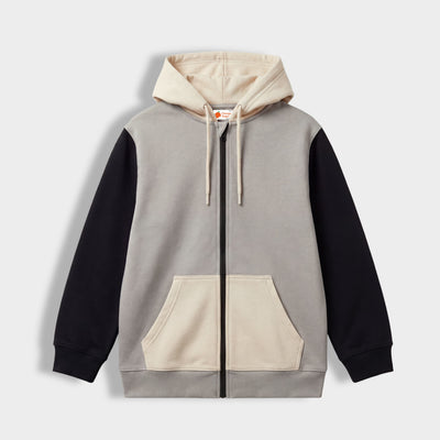 Winter Unisex Hoodies | Colour Block Grey