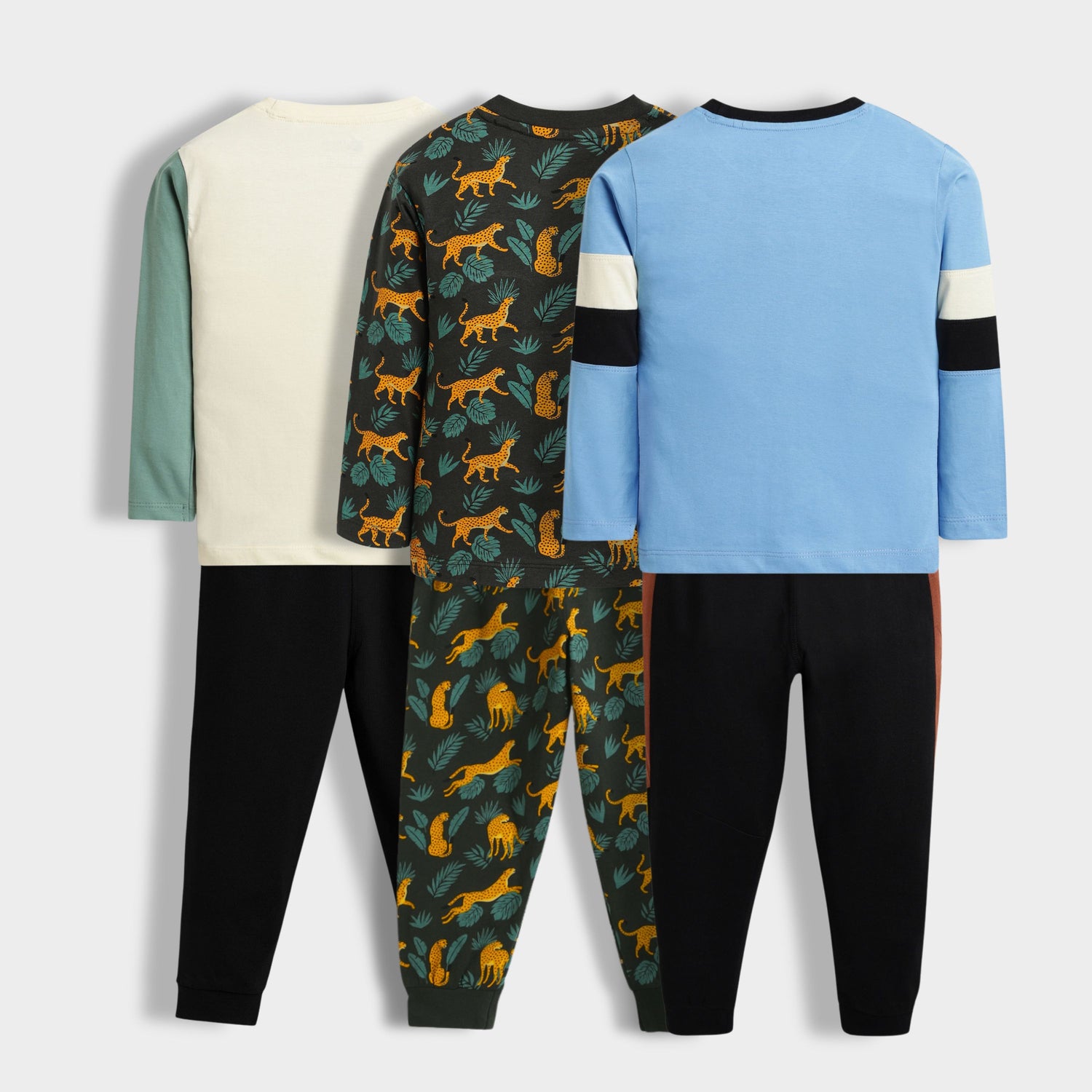 3 Pack Full Sleeves Unisex Co-ord Set | Dino, Cheetah, Peek A Boo