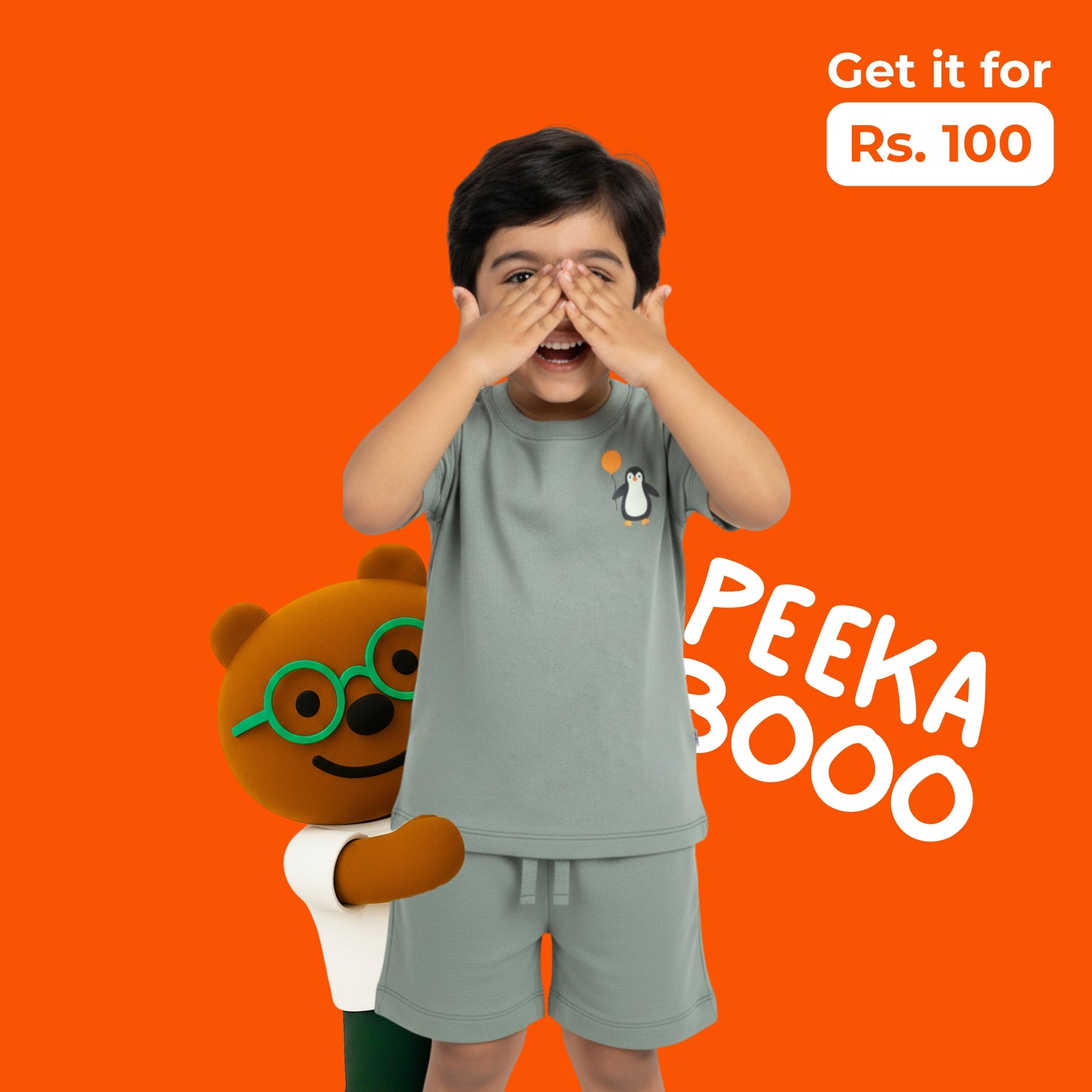 T-Shirt & Shorts Unisex Co-ord Set | Penguin Float