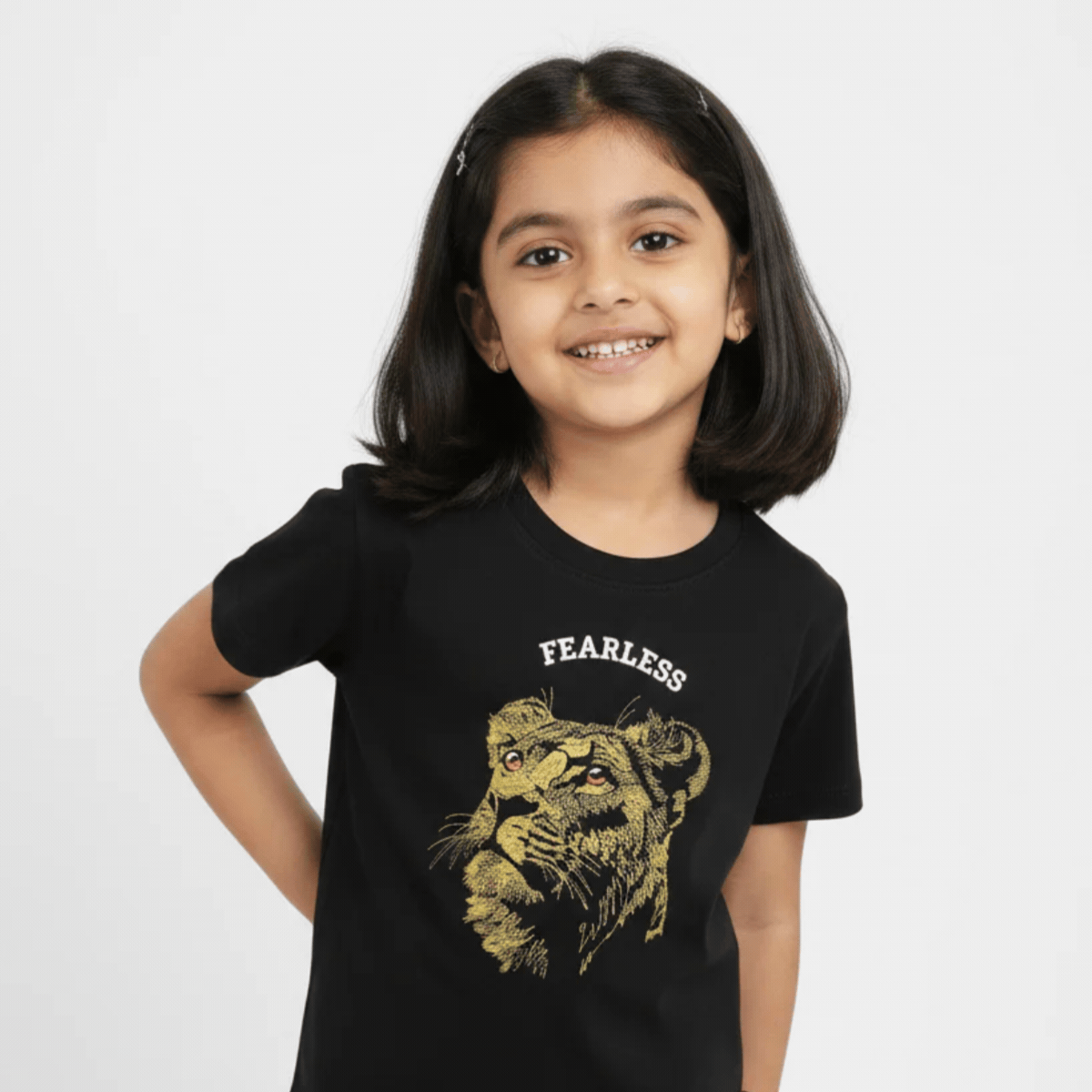 Half Sleeves Tee | Fearless Lion