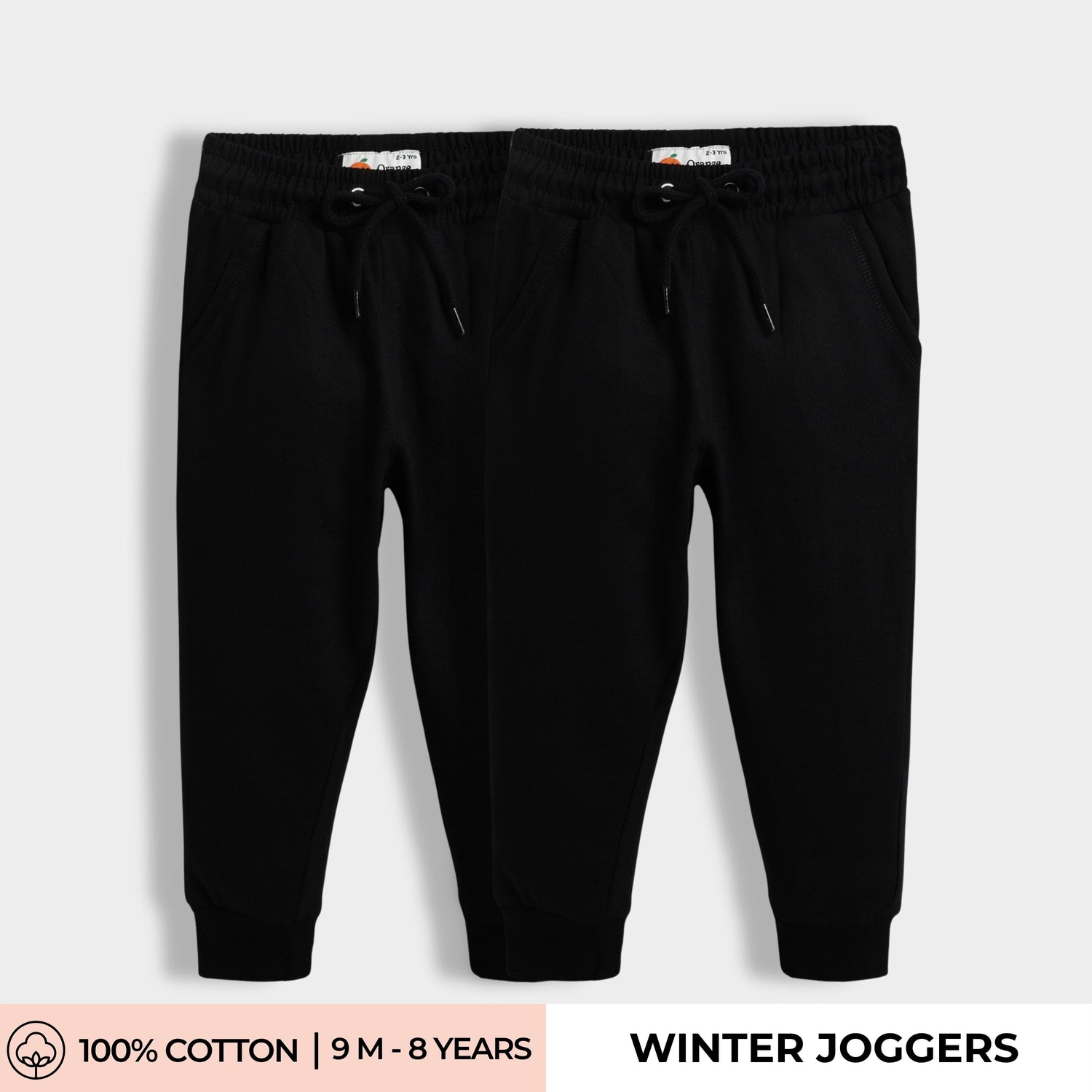 2 Pcs Winter Joggers | Black