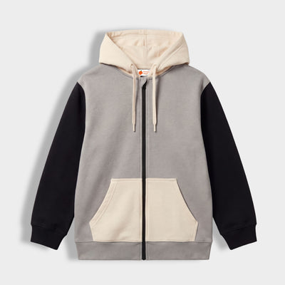 Winter Unisex Hoodies | Colour Block Grey
