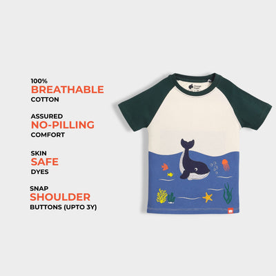 5 Pack Half Sleeves Unisex T-Shirts | Goal Time, Zoo, Camera, Mini Ocean, UFO