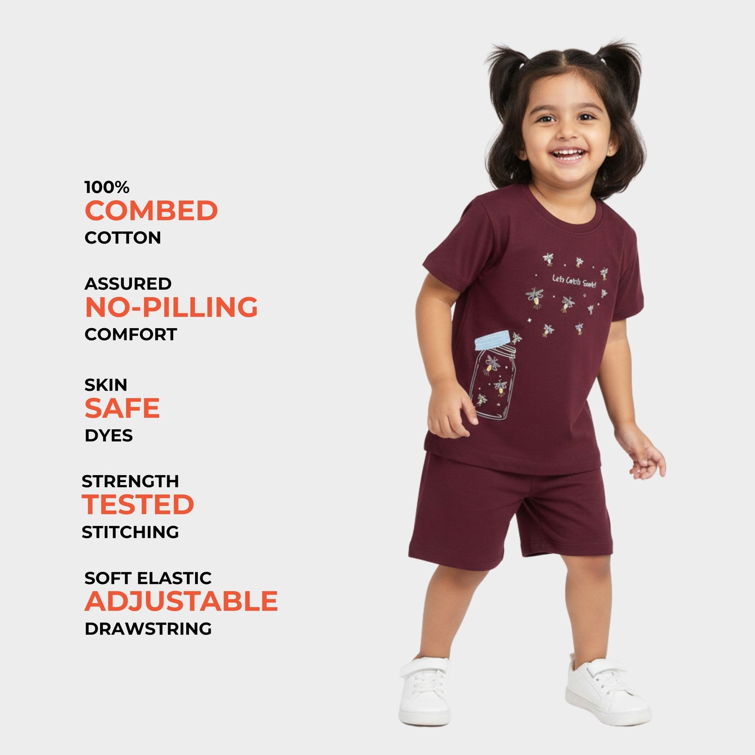 3 Pack T-Shirt & Shorts Unisex Co-ord Set | Firefly Magic, Popcorn, Music Buddy