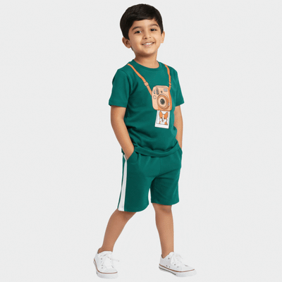 T-Shirt & Shorts Unisex Co-ord Set | Mini Camera