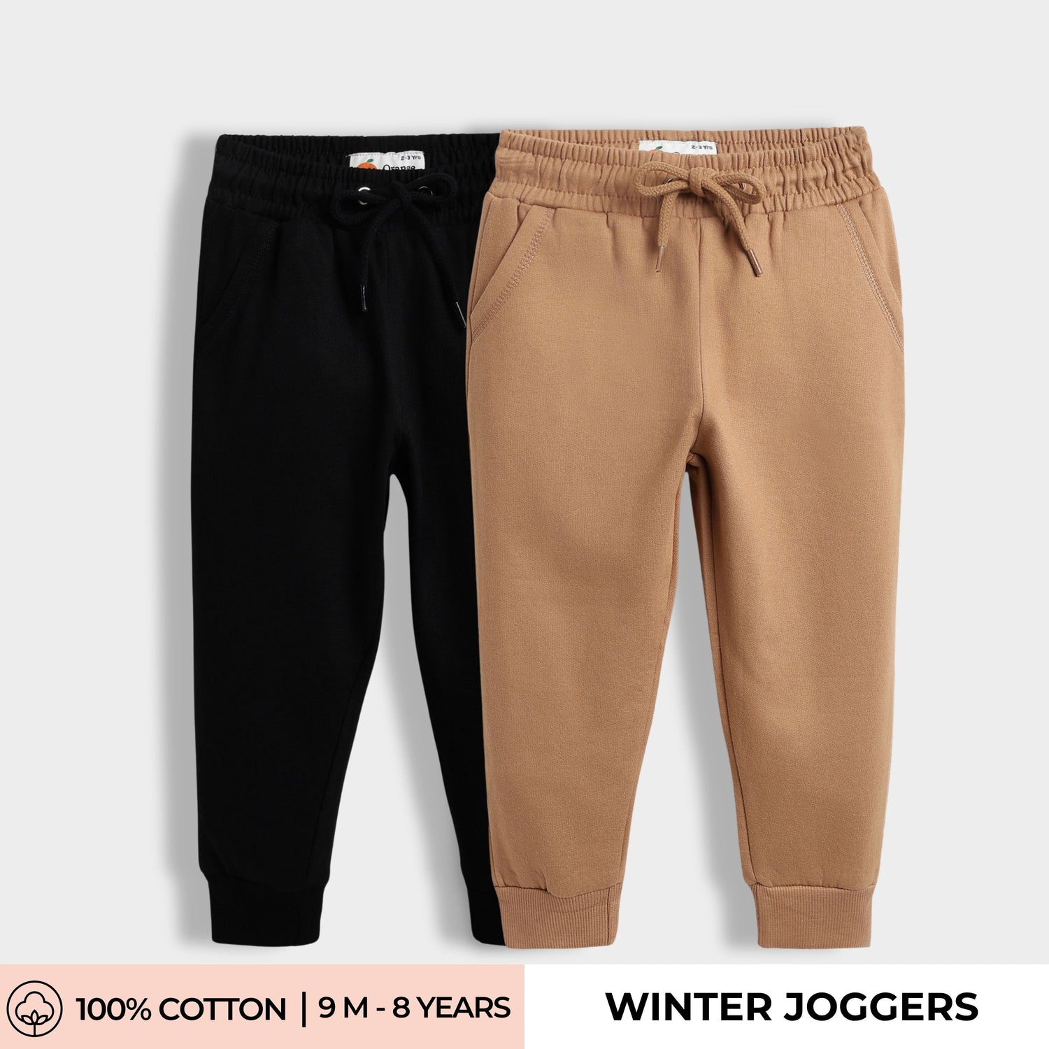 2 Pcs Winter Joggers | Black, Brown