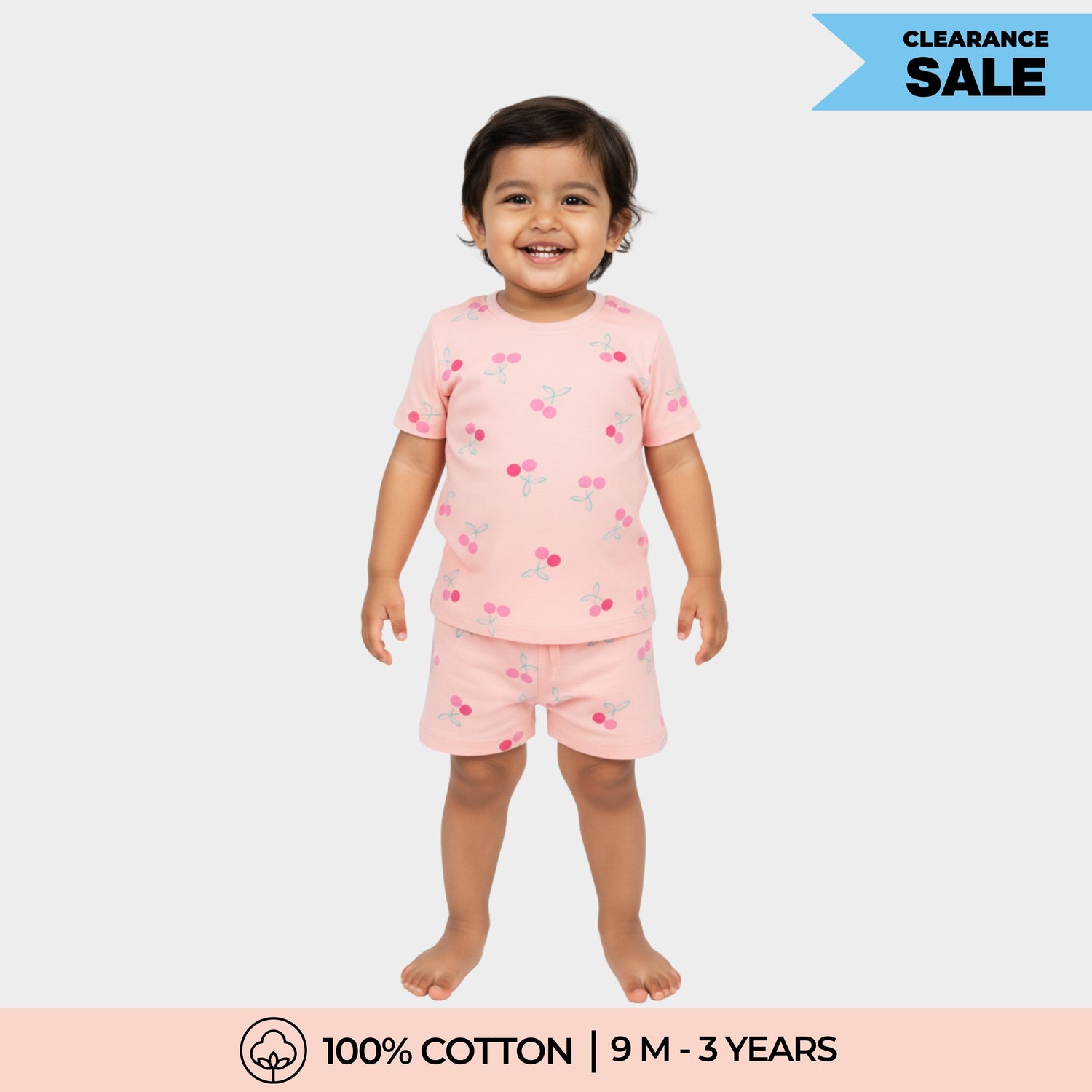 T-Shirt & Shorts Unisex Co-ord Set | Little Cherries