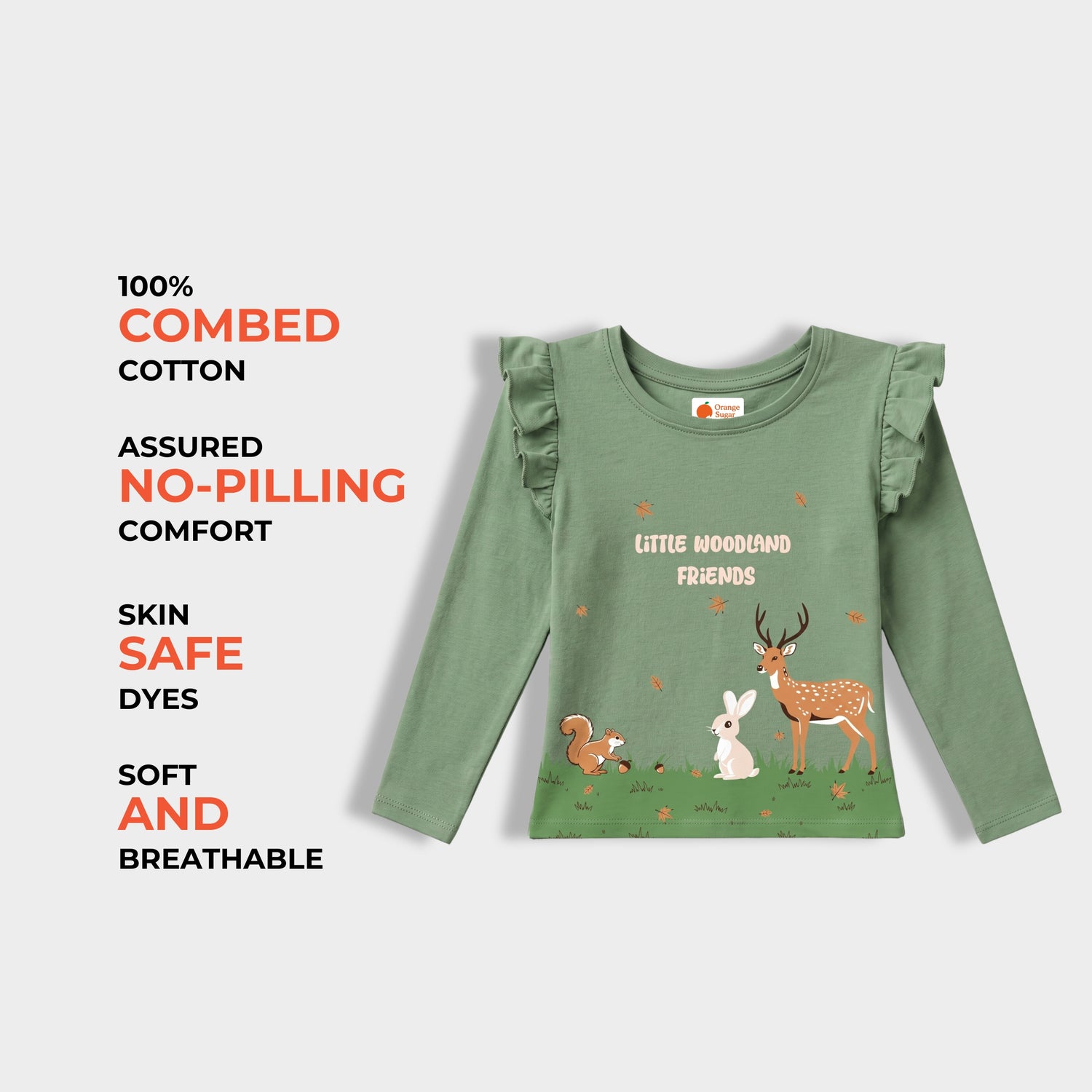 Full Sleeves Girls Top | Forest Friend