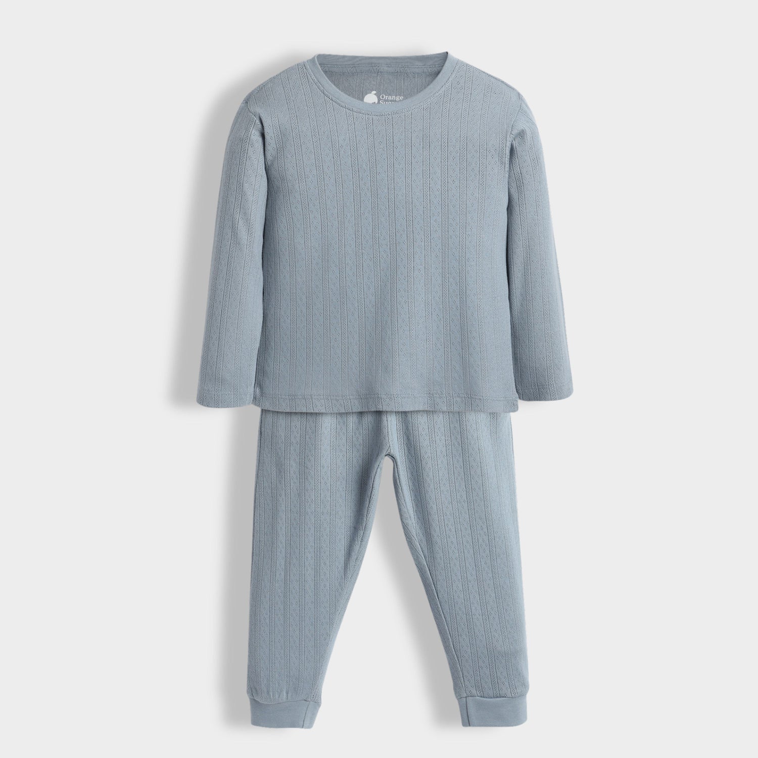 Full Sleeves Unisex Co-ord Set | Pointelle Grey