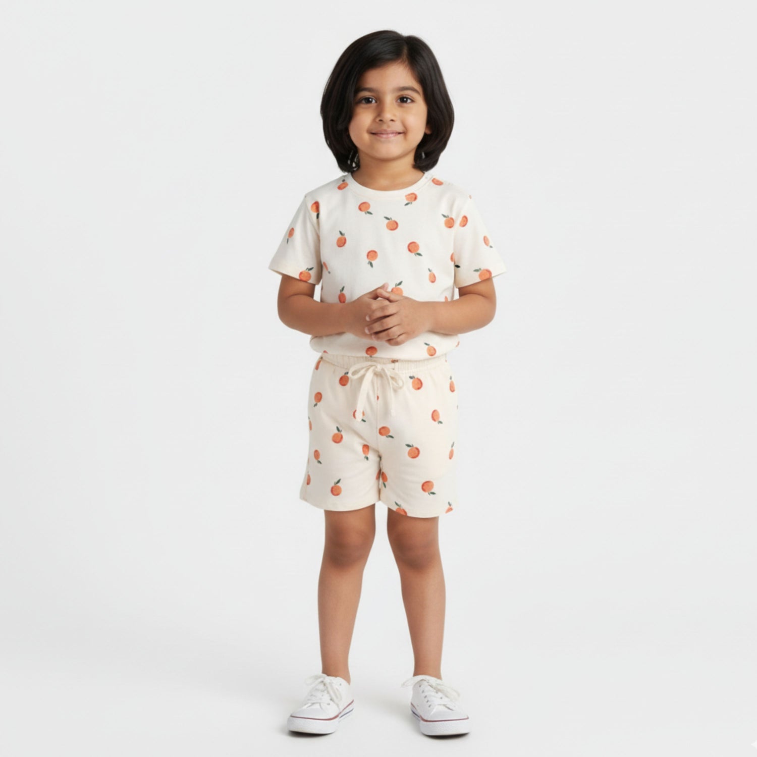 T-Shirt & Shorts Unisex Co-ord Set | Orange Heaven