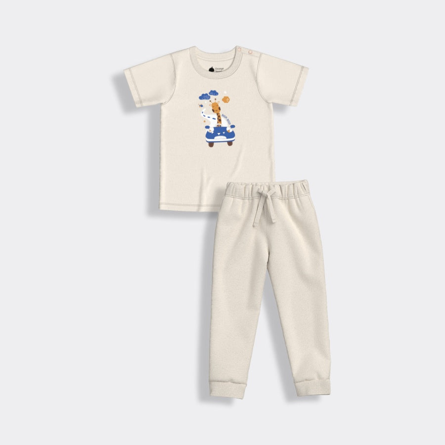 3 Pack Half Sleeves Unisex Co-ord Set | Giraffe Beep, Play, Sun