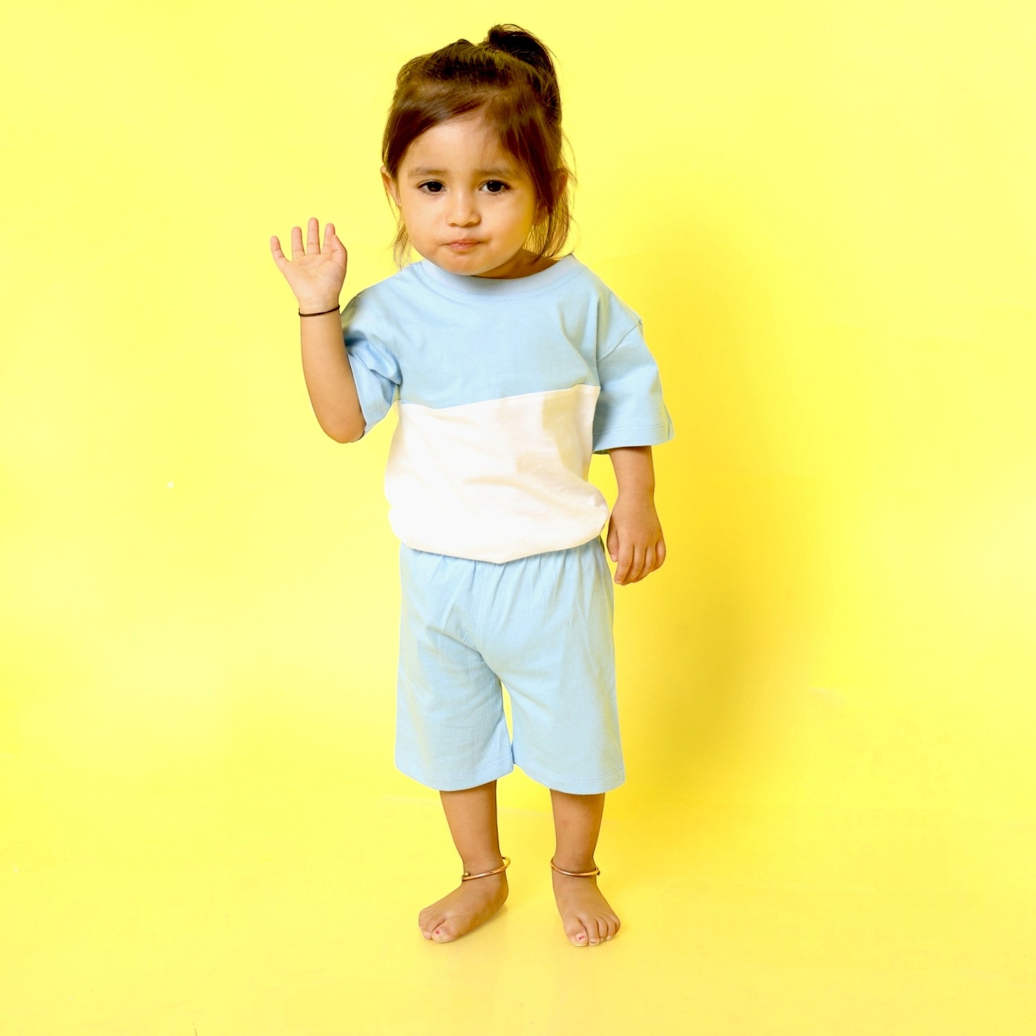 T-Shirt & Shorts Unisex Co-ord Set | Summer Sky