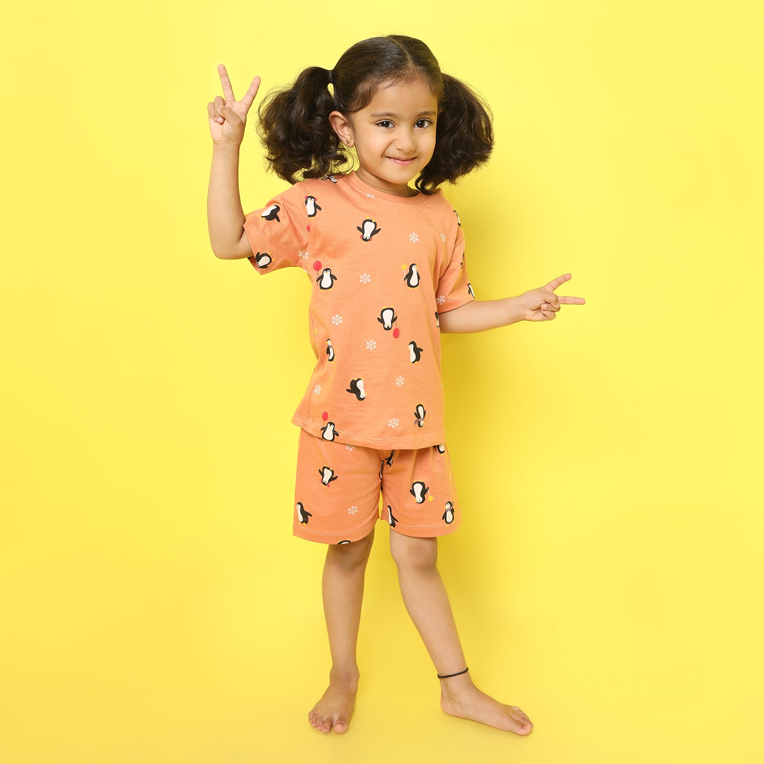 T-Shirt & Shorts Unisex Co-ord Set | Penguin Chill