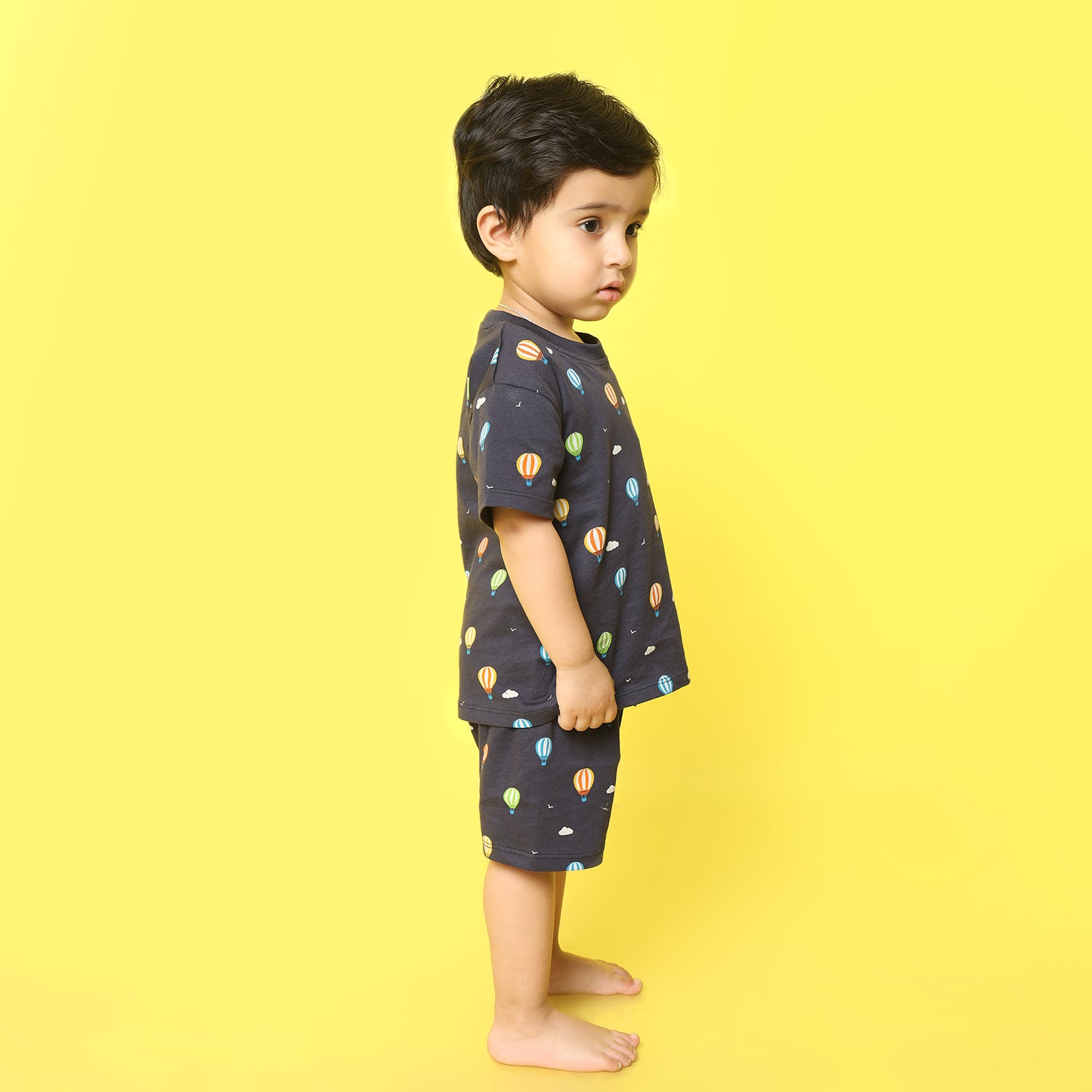 T-Shirt & Shorts Unisex Co-ord Set | Hot Air Balloon