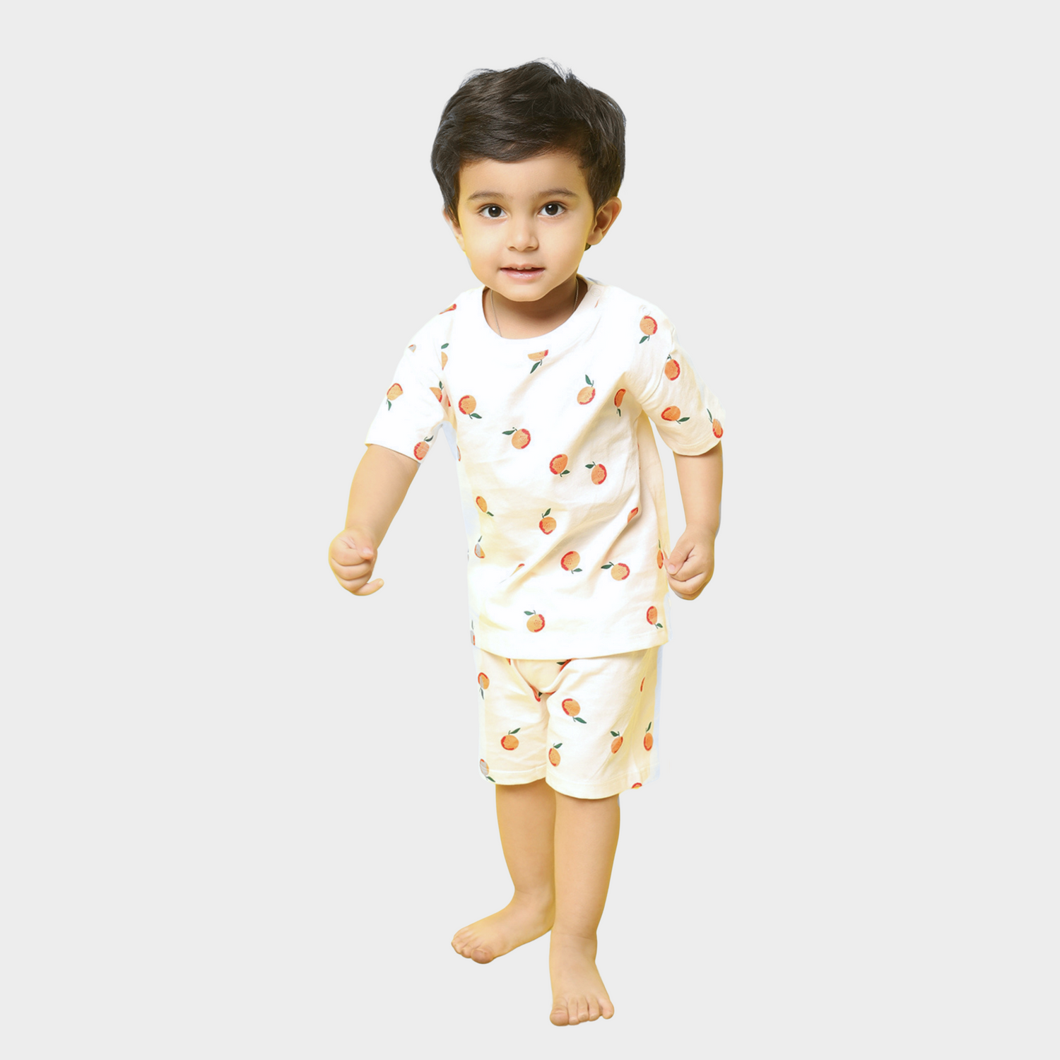 T-Shirt & Shorts Unisex Co-ord Set | Orange Heaven