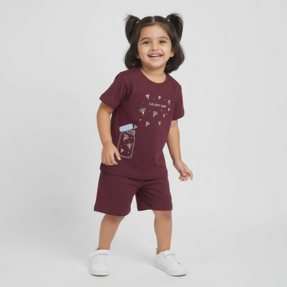 T-Shirt & Shorts Unisex Co-ord Set | Firefly Magic