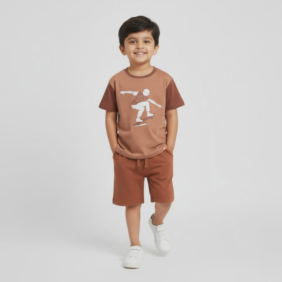 T-Shirt & Shorts Unisex Co-ord Set | Ride And Roll