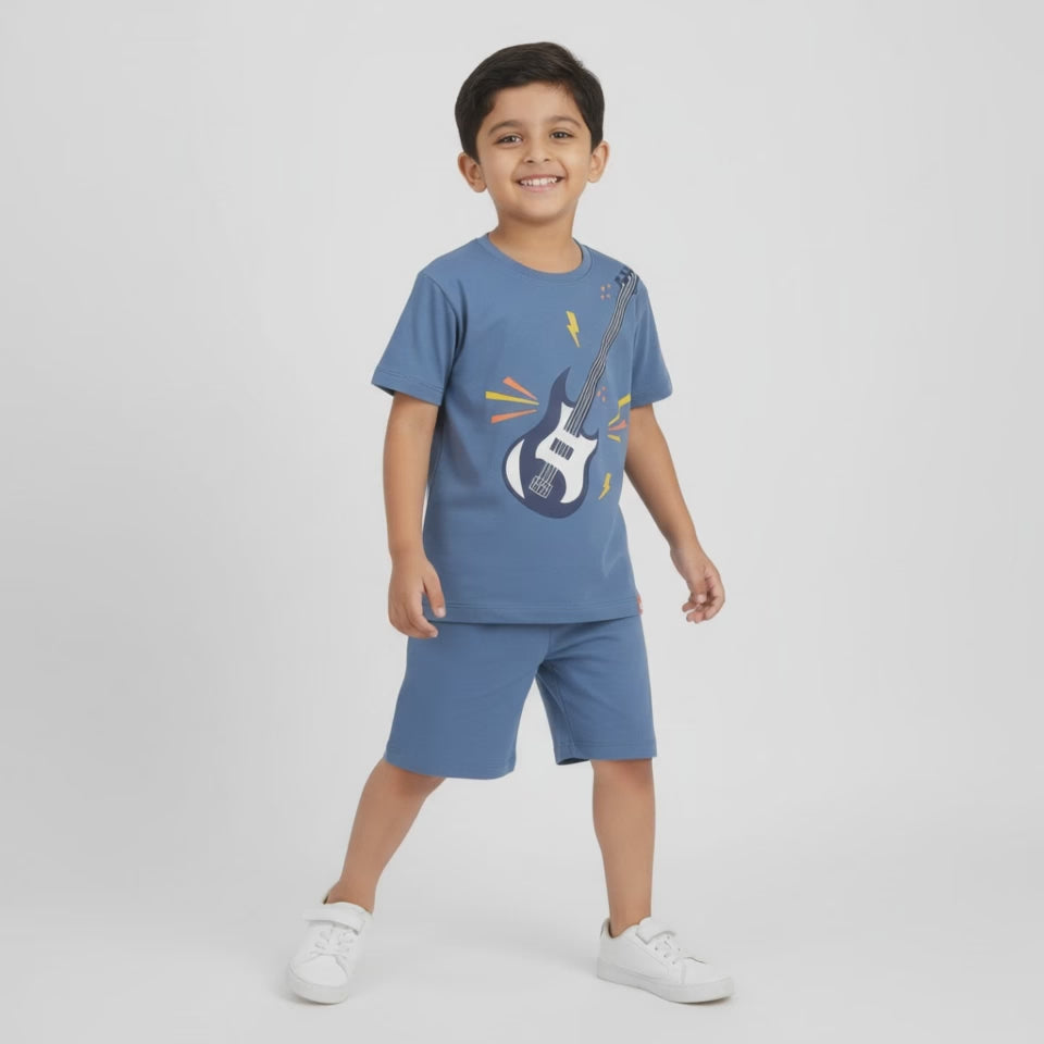 T-Shirt & Shorts Unisex Co-ord Set | Little Rockstar