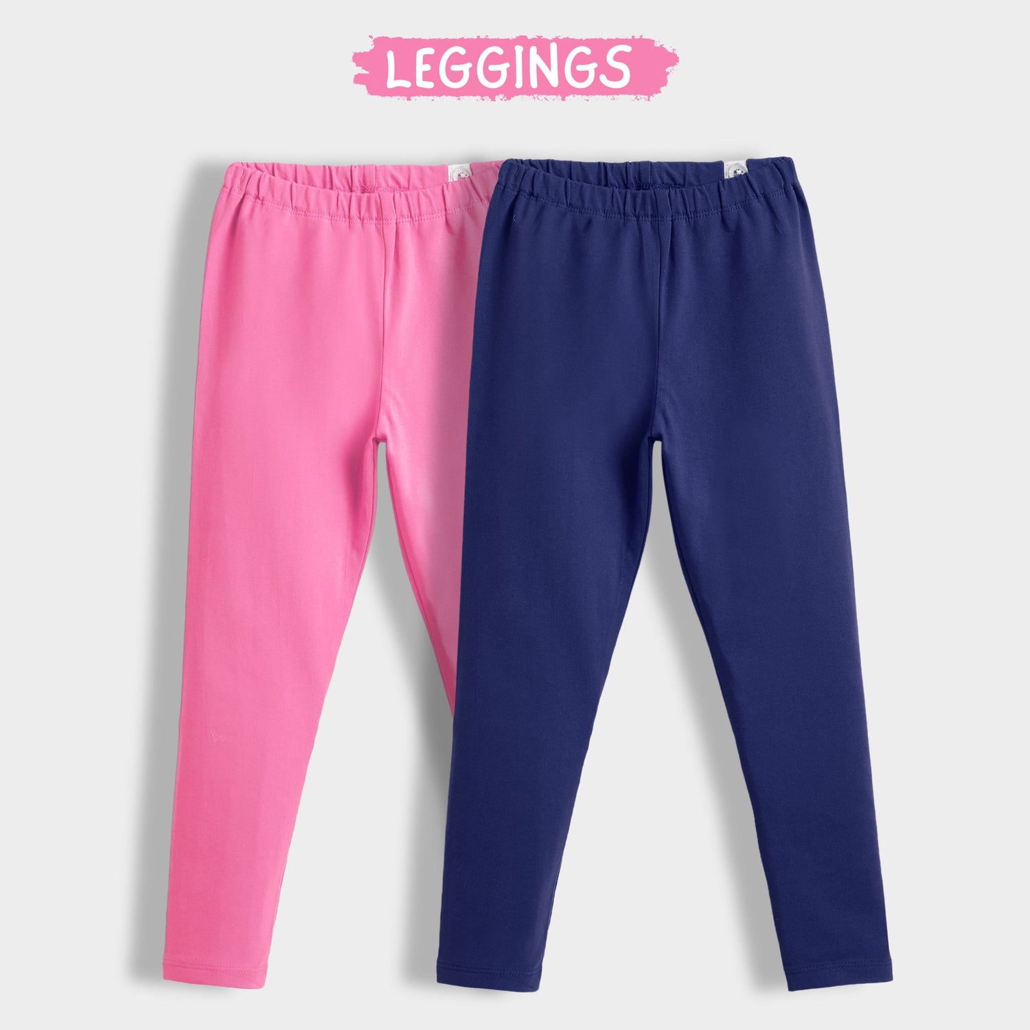 2 Pcs Leggings | Pink, Royal Blue