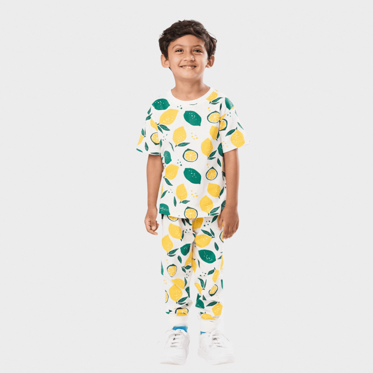 Half Sleeves Unisex Co-ord Set | Lemon Joy