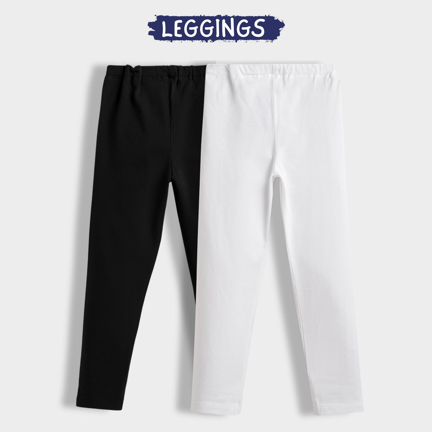 2 Pcs Leggings | Black, White